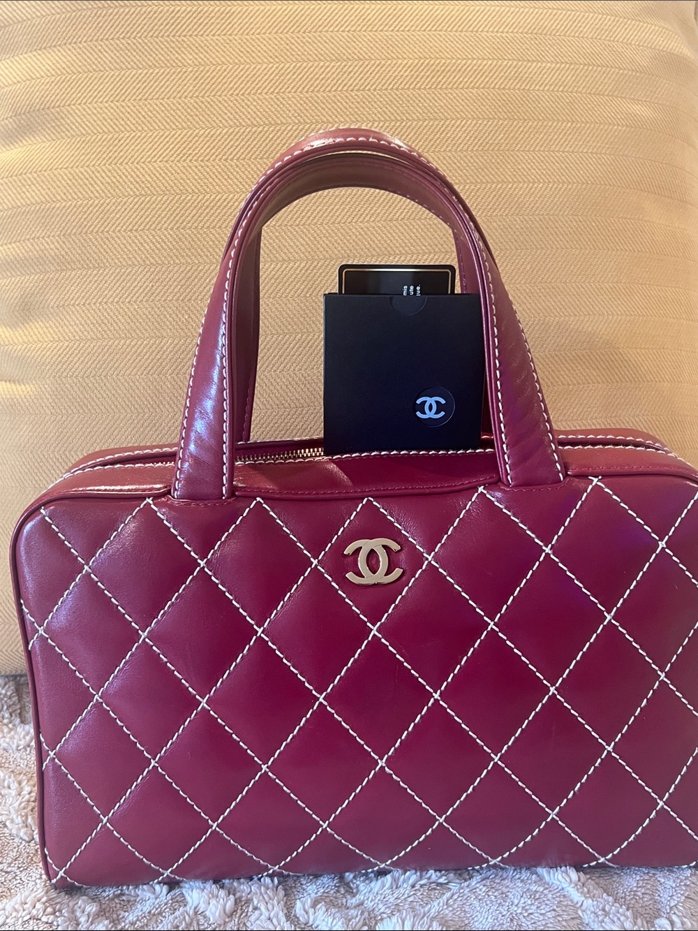 🌹NWT RARE CHANEL WILD STITCH HANDBAG & MATCHING WALLET - Picture 5 of 16